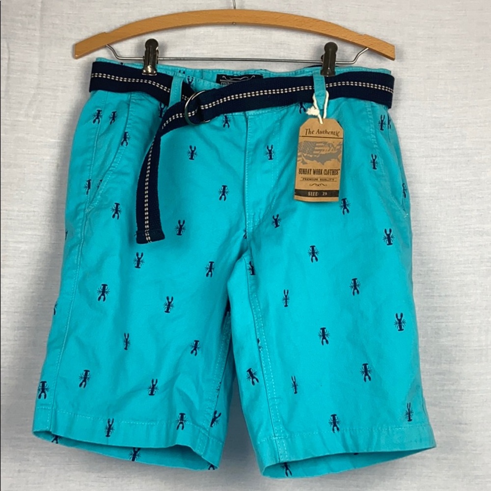Sunday Work Clothes Shorts Lobster Pattern Size 29